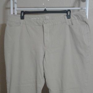 St Johns Bay Tan Straight Leg Stretch Pant 20W T